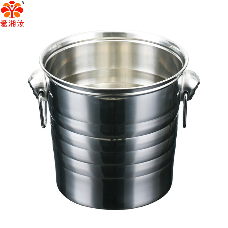 Ice Bucket Silver - Balde de gelo de aço inoxidável