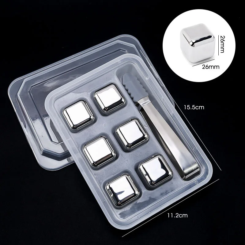 Wine Beer Refrigerator - Conjunto de 4/6/8 Cubos de Gelo