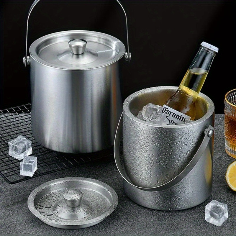 Wine Beer Refrigerator - Aço inoxidável isolado balde de gelo,