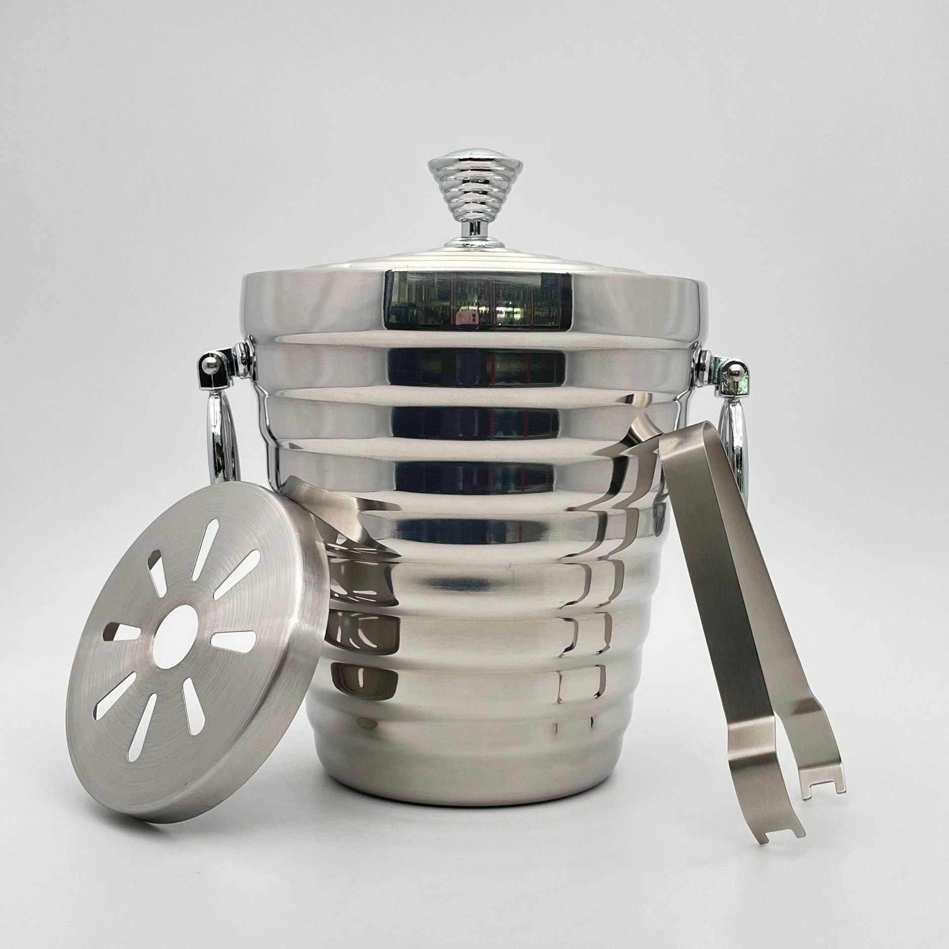 Ice Bucket Silver - Balde de Gelo Duplo em Aço