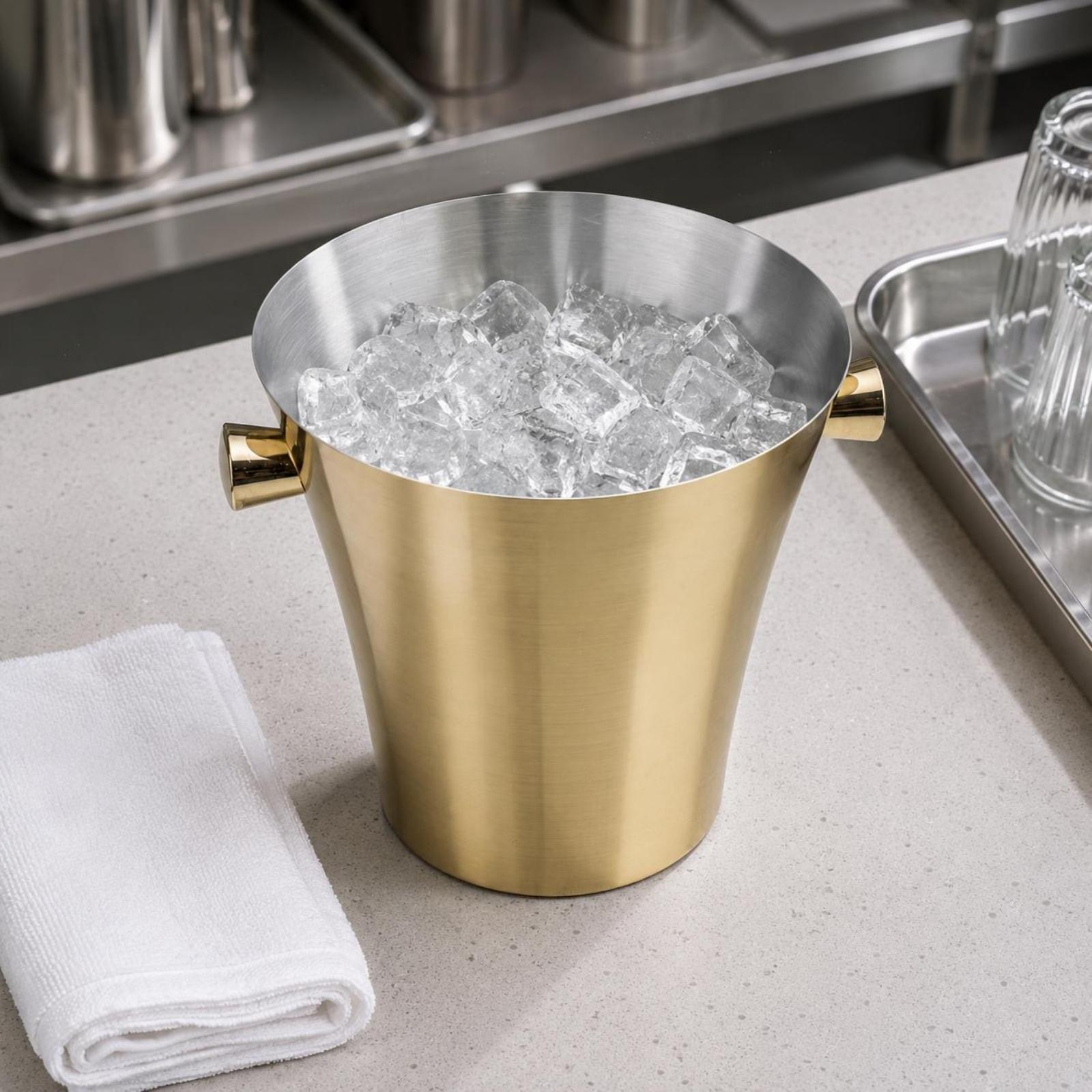 Recipiente de Gelo em Aço Inox - Ice Bucket Silver avaliação e preço