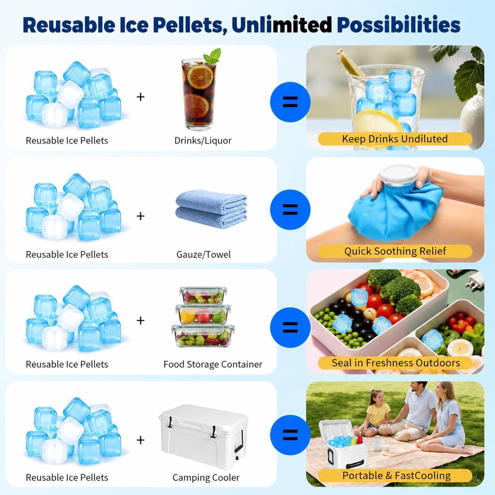 100 Cubos de Gelo Reutilizávei - Wine Beer Refrigerator avaliação e preço