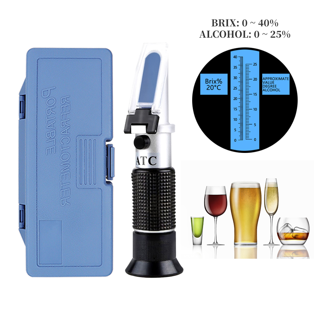 Refratômetro brix de álcool po - Wine To Beer Alcohol avaliação e preço