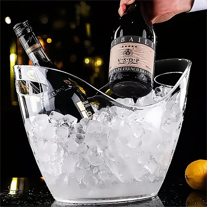 Balde de gelo transparente 4l, - Wine Beer Refrigerator avaliação e preço