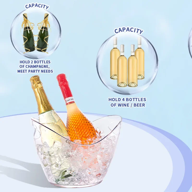 Balde de gelo transparente 4l, - Wine Beer Refrigerator avaliação e preço